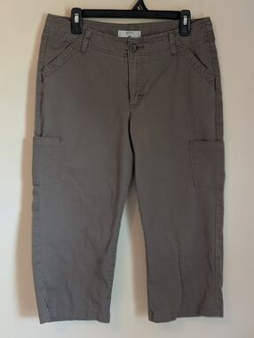 Riders By Lee Green Khaki Cropped Capri Cargos